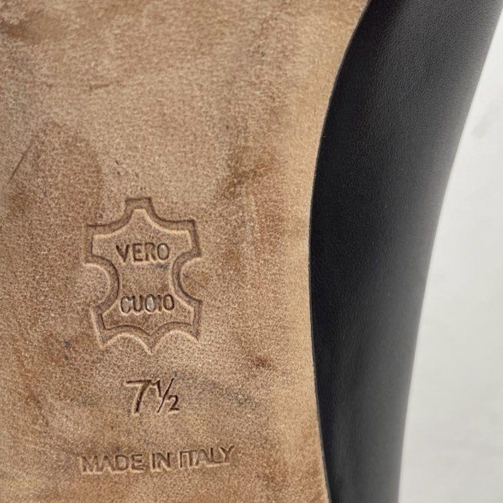 Tory Burch Penelope Black Leather Heels - Picture 6 of 7